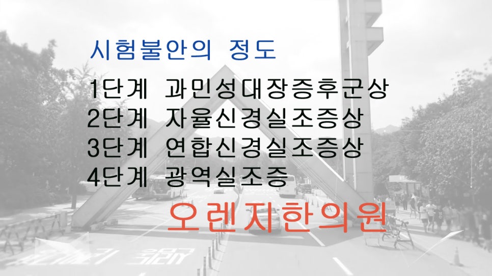 시험불안의 정도 · 글에 실린 자료